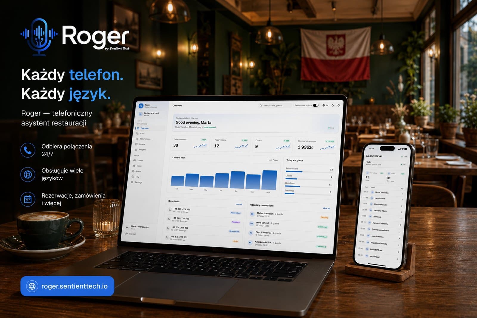 Roger — the AI phone assistant for restaurants